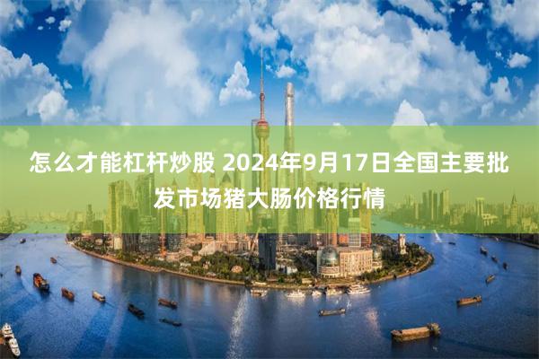 怎么才能杠杆炒股 2024年9月17日全国主要批发市场猪大肠价格行情