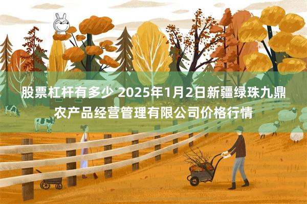 股票杠杆有多少 2025年1月2日新疆绿珠九鼎农产品经营管理有限公司价格行情